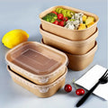 Greentop Customized High-End Eco Disposable Rectangular Lunch Paper Bowl On-Demand Size Options for Salad Take-Out
