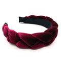 Sewingman 23SM7030 Velvet Girls Wide Solid Color Hair Hoop Thick Women Sponge Headbands