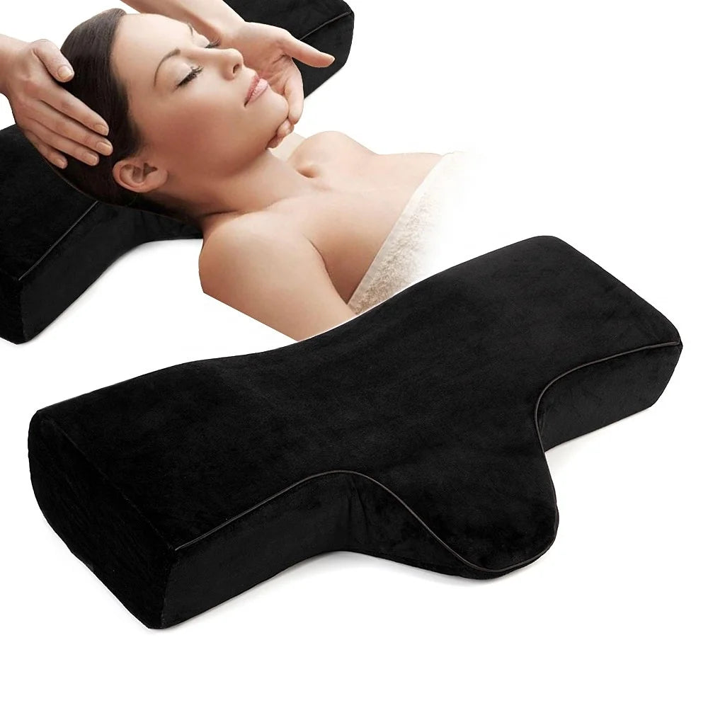 New Lash Memory Foam Headrest Pillow with Cosmetic Neck Support Bed Pillows