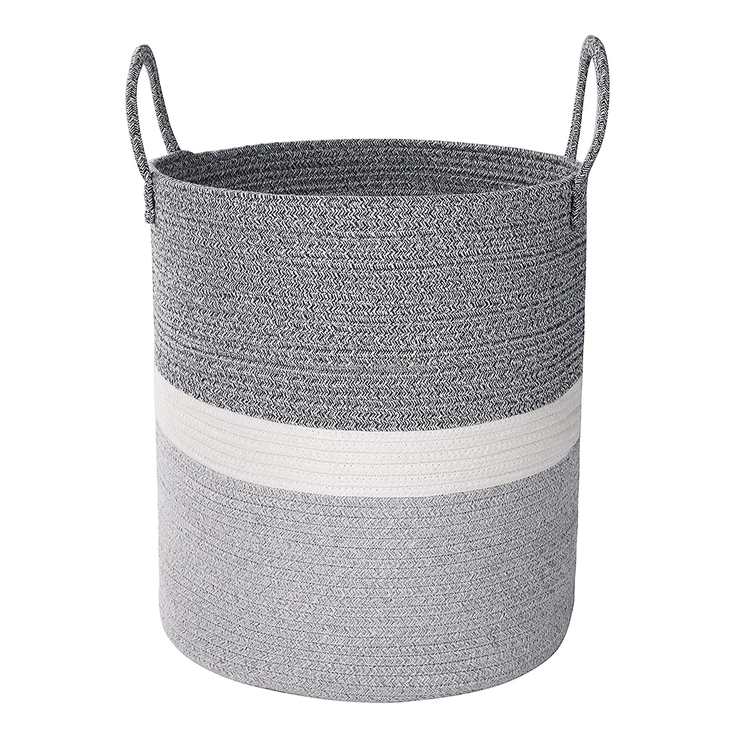 KUYUE Cotton Rope Storage Baskets Large Woven Basket Laundry Storage