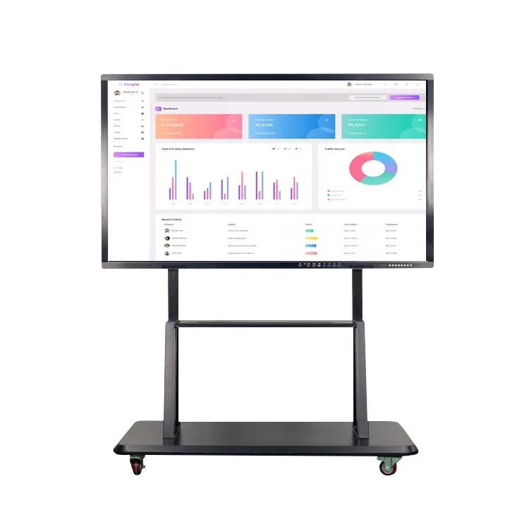Dual System All in One PC Multi Touch Screen Interactive Whiteboard for Classroom 65" 75" 85" 86'' LED Black White Board 50KGS