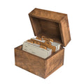 New Arrival Custom Kitchen Storage Wood Recipe Box Walnut Wooden Recipe Card Storage Box