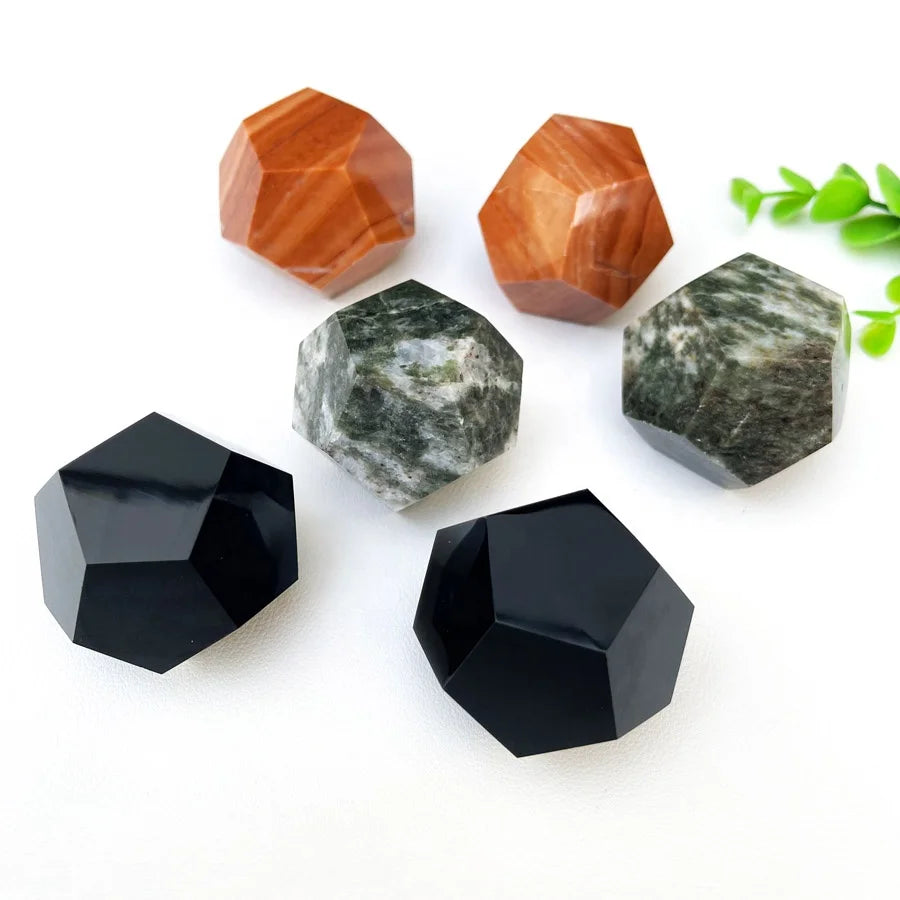 Crystal Dodecahedron Healing Stone Dodecahedron Gemstone Reiki Natural Stone Crystal Dodecahedron Crafts Decoration