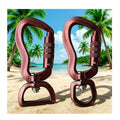 Premium 25mm 20mm 16mm Bottom Sizes champagne Aluminum Carabiner Swivel for Dog Leash