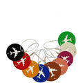 Hot Sale Factory Wholesale Metal Strap Wire Rope Anodized Aluminium Round Airplane Custom Metal Luggage Tag