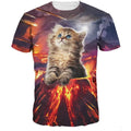 Custom for Short Sleeve Blouse Men Oversized T-shirt Smart Casual Novelty Patriotic Soft O-Neck Regular Fit Polyester 3D Printed