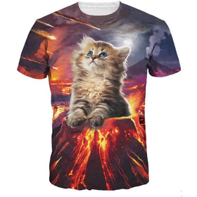 Custom for Short Sleeve Blouse Men Oversized T-shirt Smart Casual Novelty Patriotic Soft O-Neck Regular Fit Polyester 3D Printed