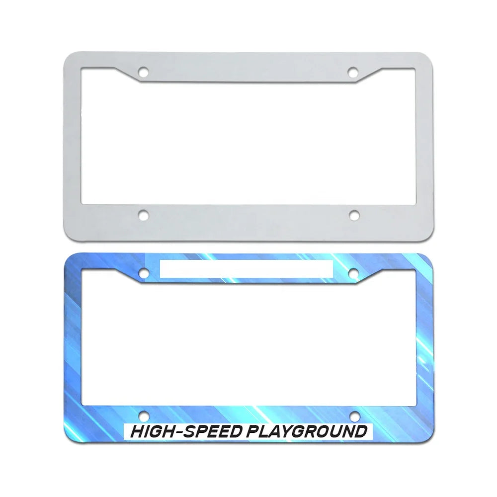 Car Decoration 1MM Aluminium Metal Custom Sublimation License Plate Frame Blanks