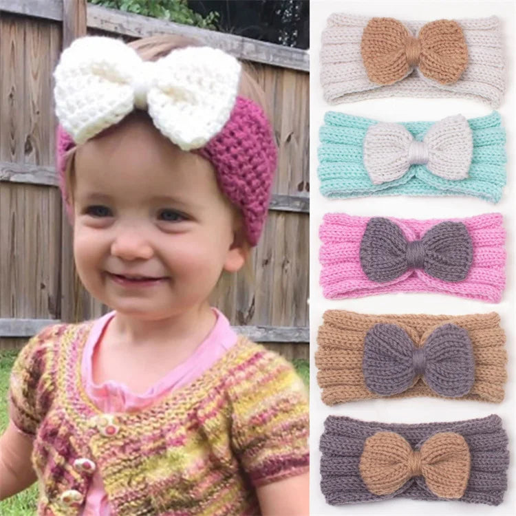 Wholesale Custom Hair Accessories Headbands for Women Warm Toddler Bow Baby Boutique Princess Hair Bows Big Bowknot Headband