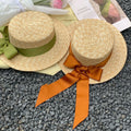 One Piece Wide Brim Luxury Summer Jazz Sunscreen Visor Sun Bulk Cowboy Women Ribbon Panama Straw Fedora Hat Beach Cap