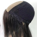 Machine Injected Woman Wig Silk Top 10x13cm 12 Inch Natural Black 100% Density