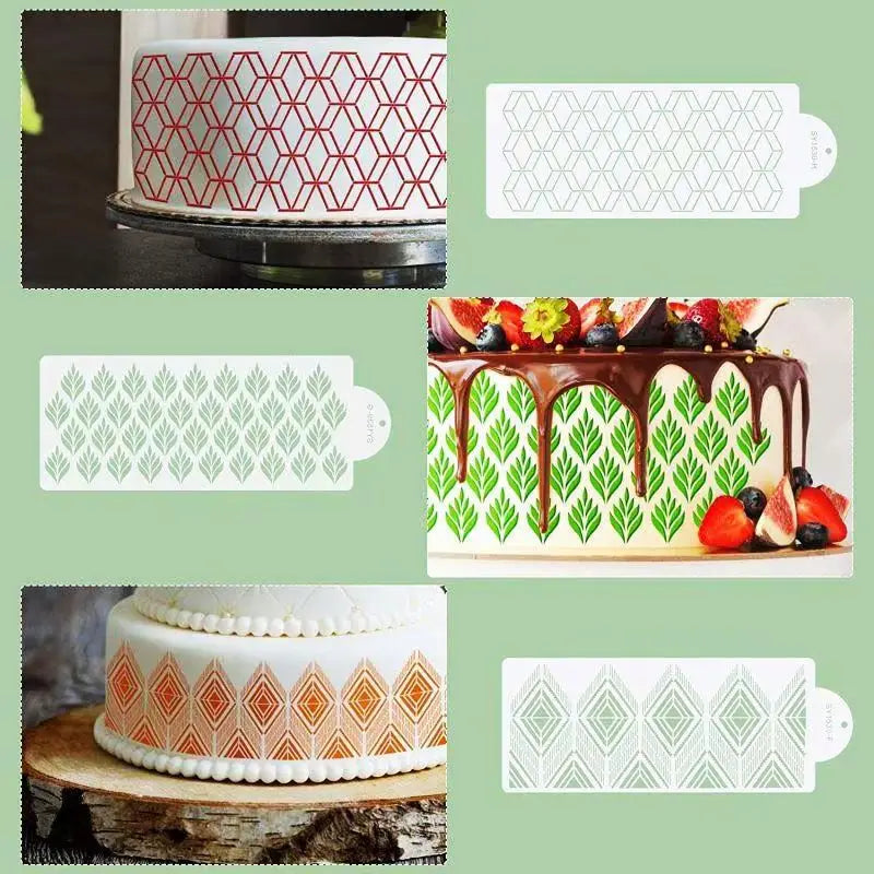 Baking Tools Sugar Sieve Template Mould Mesh Cake Decorating Stencils for Cakes