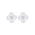 Hengdian Unisex 925 Sterling Silver Flower Stud Earrings with Fashion Jewelry for Party Gifts Silver Plated Wholesale