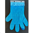 Easy Dispensing Poly Gloves PE Gloves with Paper Plastic Head Hanging Hole for Fast Food Kitchen Glove Dispenser