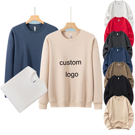 Wholesale New Design Custom Logo Printing Plain Sweatshirt Crewneck Sweaters Embroidery Oversized Unisex Sweatshirts