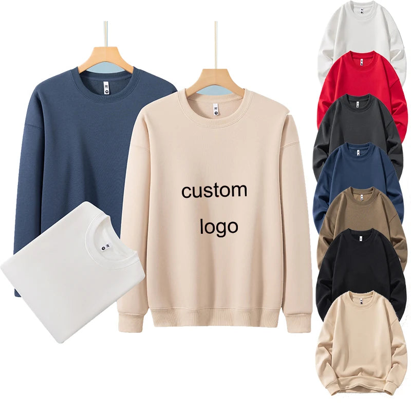 Wholesale New Design Custom Logo Printing Plain Sweatshirt Crewneck Sweaters Embroidery Oversized Unisex Sweatshirts