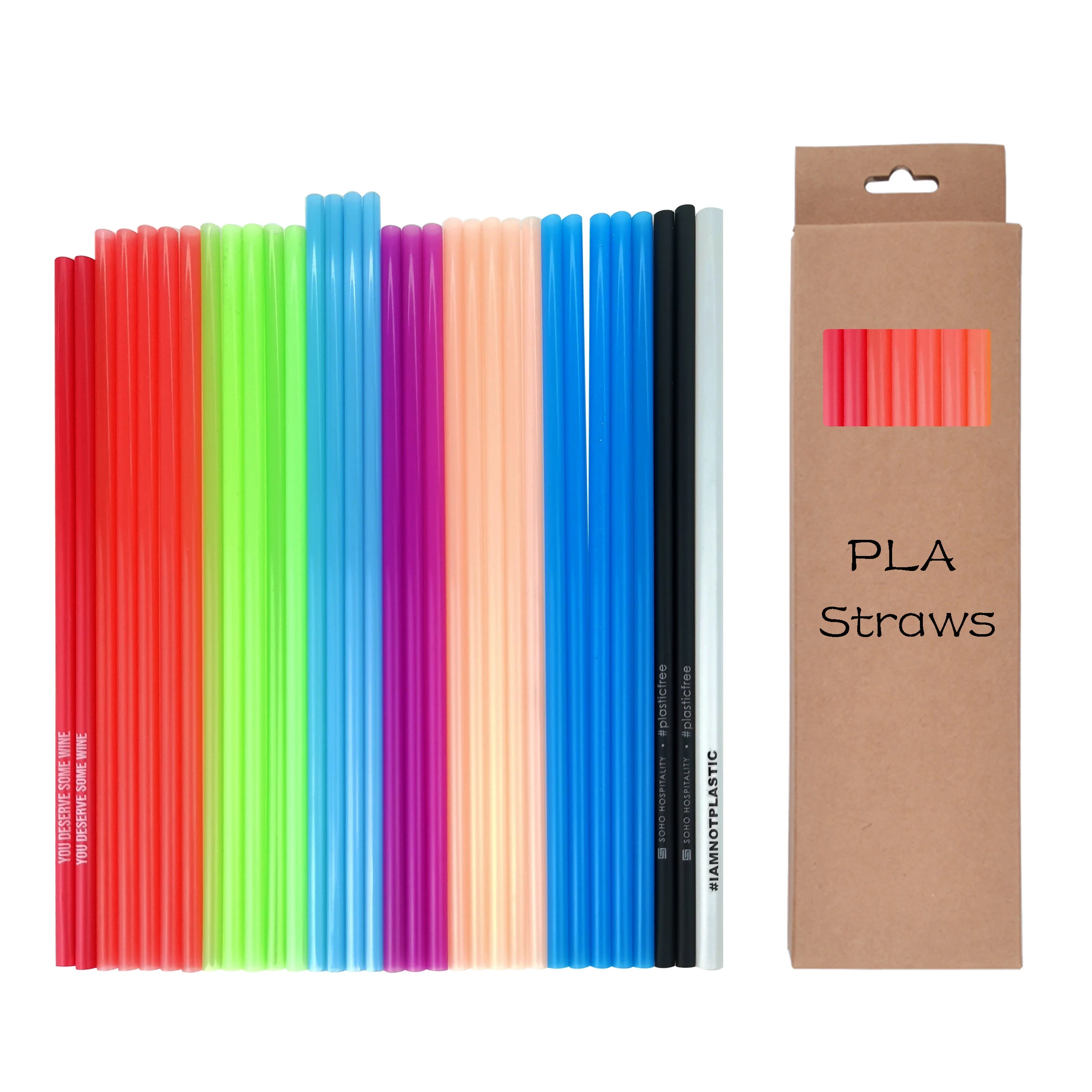 New Product Ideas 2023 Thick Plastic Straws Privated Label Pla Straw Eco Friendly Drinking Straws Disposable 5/6/8/10/12mm