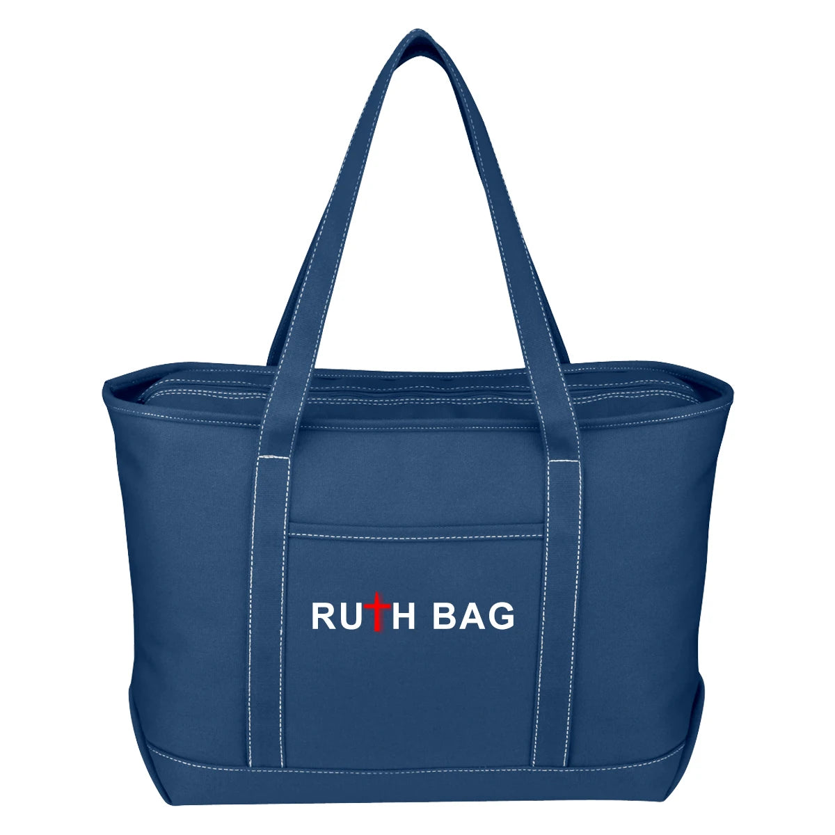 RUTH OEM Promotional Cotton Canvas Tote Bag Shoulder Strap Supermarket Beach Shopper Shopping Bag Letter Pattern Recyclable