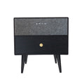 HOMEMORE Modern Smart Multifunctional Wooden Wireless Charging Bluetooth Speaker Bedside Table for Bedroom Living Room Furniture