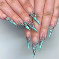 French Matte Almond Artificial Luxury Pearl Artificial Fingernails Faux Ongle Prix De Gros Stiletto Fake Nails Press on Nail Tip