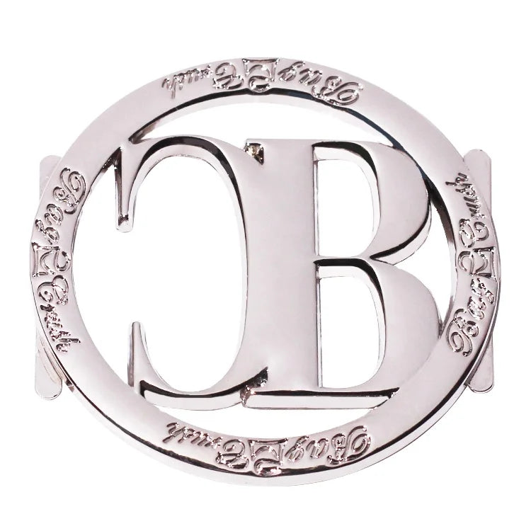 Durable Bags Round logo Tags Making Customized Hollow Letter Metal Plate Emblems for Luggage