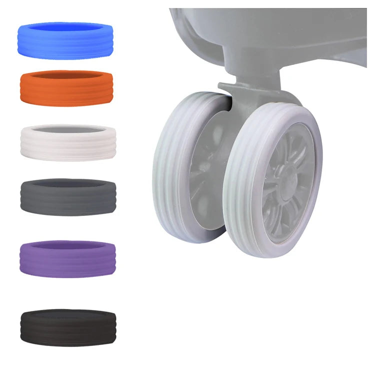 New Arrived Silicone Heavy Duty Caster Wheel Cover Luggage Wheels Cover Desk Protectors Luggage Suitcase Wheels Covers