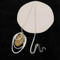 TongLing European Matte Silver Plated Women Jewelry Necklace Irregular Geometric Resin Long Necklace for Daily Accessories