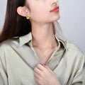Fashionable Jewelry Set African Women Personalized Name Gold Plated 925 Sterling Silver Waterdrop Shape Earrings Necklace