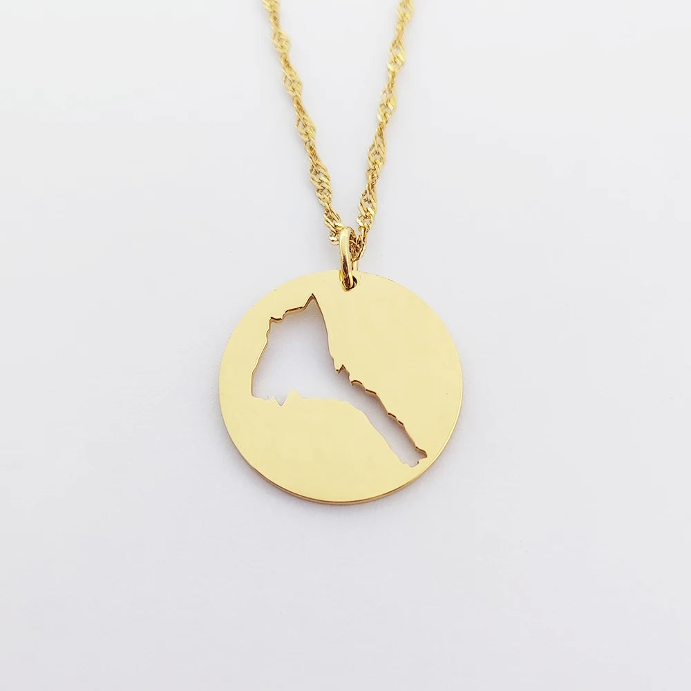 Eritrea Necklace Women Jewelry Gold Eritrea Jewelry Necklace Chain Stainless Steel Chaine En Ou 18k Productos Novedosos 2021