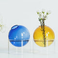 Wholesale Coloured Ball Shape Tabletop Bubble Glass Vase for Flower Decor