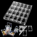 Newby Clear Acrylic New Design Rectangle Nail Art Rhinestone Storage Box Organizer 14.5x12.5x1.7cm 20 Grids Case for Nail