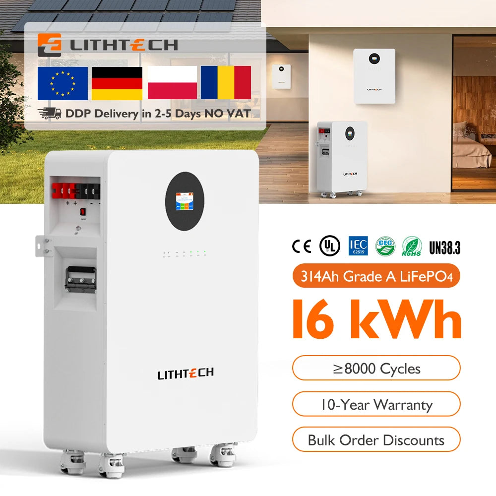 Solar Photovoltaic Battery 48v 51.2v 300ah Lithium Lifepo4 Energy Storage Battery 16kwh 15kwh 20kwh Lithium Solar Hybrid Invert