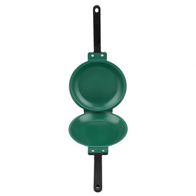Double Side Frying Pan Green Non-stick Flip Frying Pan With Ceramic Coating Pancake Maker for Household Kitchen Cookware