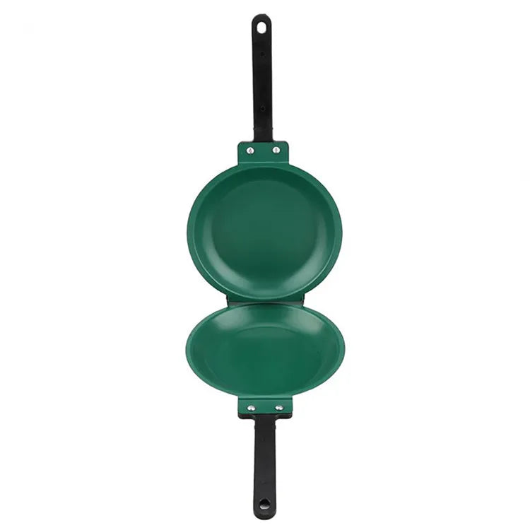 Double Side Frying Pan Green Non-stick Flip Frying Pan With Ceramic Coating Pancake Maker for Household Kitchen Cookware