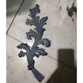 425x185mm 6mm Forged  Iron Gate Decoration Parts   Hot Forged Components Elements Leaf  and Flowers for Gate Fence Parts