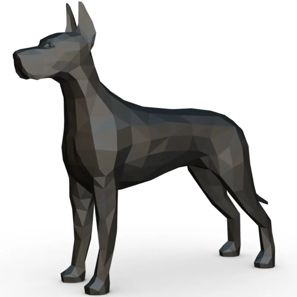 Wholesale Custom Fiberglass Resin Crafts 3D Printing Sculpture Animal Figurines Great Dane Dog Statue