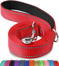 360Â° Rotating Alloy Buckle Double-Sided Reflective Woven Tape Thread Pet Dog Training Lead Leash 6 ft with Soft Padded Handle