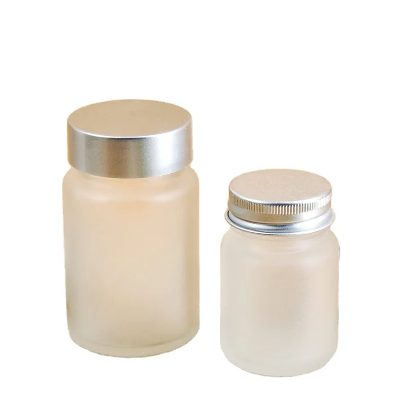 30ml 60ml 100ml 120ml 150ml Frosted Capsule Round Glass Bottle Medicine Tablets Pill Pharmaceutical Bottle