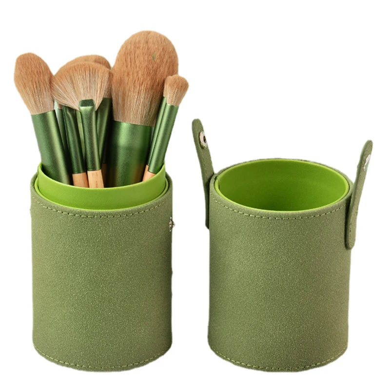 10-Piece New Set Super Soft Fiber Hair Makeup Brushes Wooden Handle Concealer Finished Spot Packaging Tools for Shaving Brush