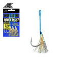 JK 3/0~9/0 Fish Hook Fishing Cast Jigs Assist Hook Barbed Single Jig Hooks Thread Feather Pesca Lure Fishing Tackle Fishhook