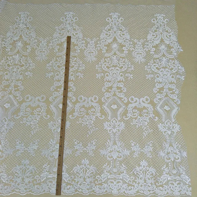 2024 African Sequins Tulle Lace Guipure Lace Fabric Saree With Heavy Stone Work for Nigerian Wedding
