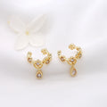 Wholesale 14K Gold Plated Inlaid Zircon Cuff Earrings