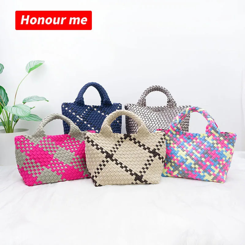Wholesale Handbags Neoprene Beach Tote Bag Shopping Travel Handwoven Bag Braided Bag