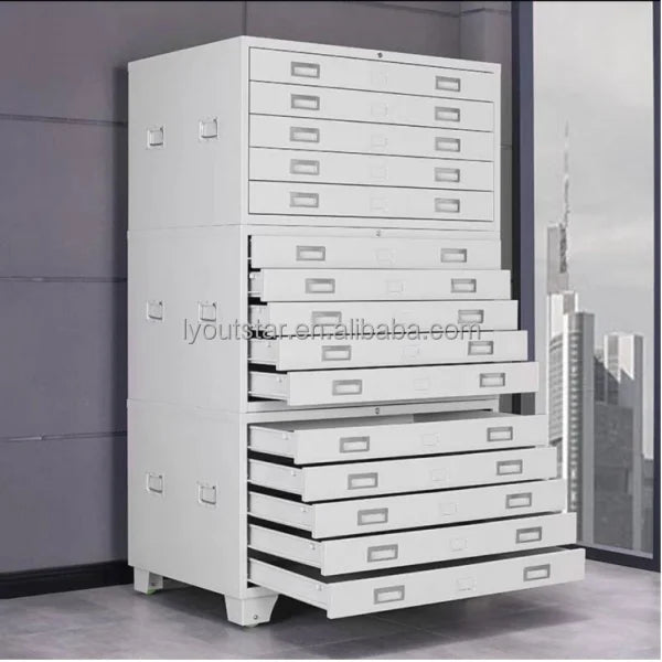Modern Metal Storage Locker Cabinet Multi Layer Storage Cabinet A1 Drawing Cabinet