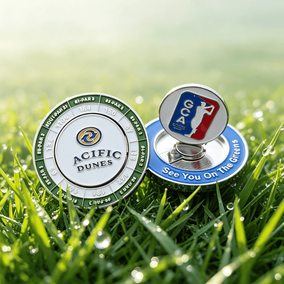 New Arrivals Sublimation Original Design Multi Shape White Scored Ball Marker MegaBDM