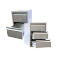 Modern Original DRW3 Outdoor Kitchen Island Cabinets Triple Drawer Stainless Steel SUS 304 Brushed Color 2 Years Warranty Hinge