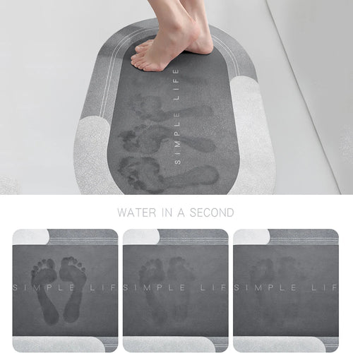 (Chakme) Super Absorbent Bathroom Mats Floor Bathroom Rug Microfi Magic Bath Mat