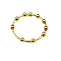 Promotional Price 925 Sterling Silver Multiple Sizes Gold Plated Reduce Anxiety Relief Beaded Removable Beads Rings Jewelry
