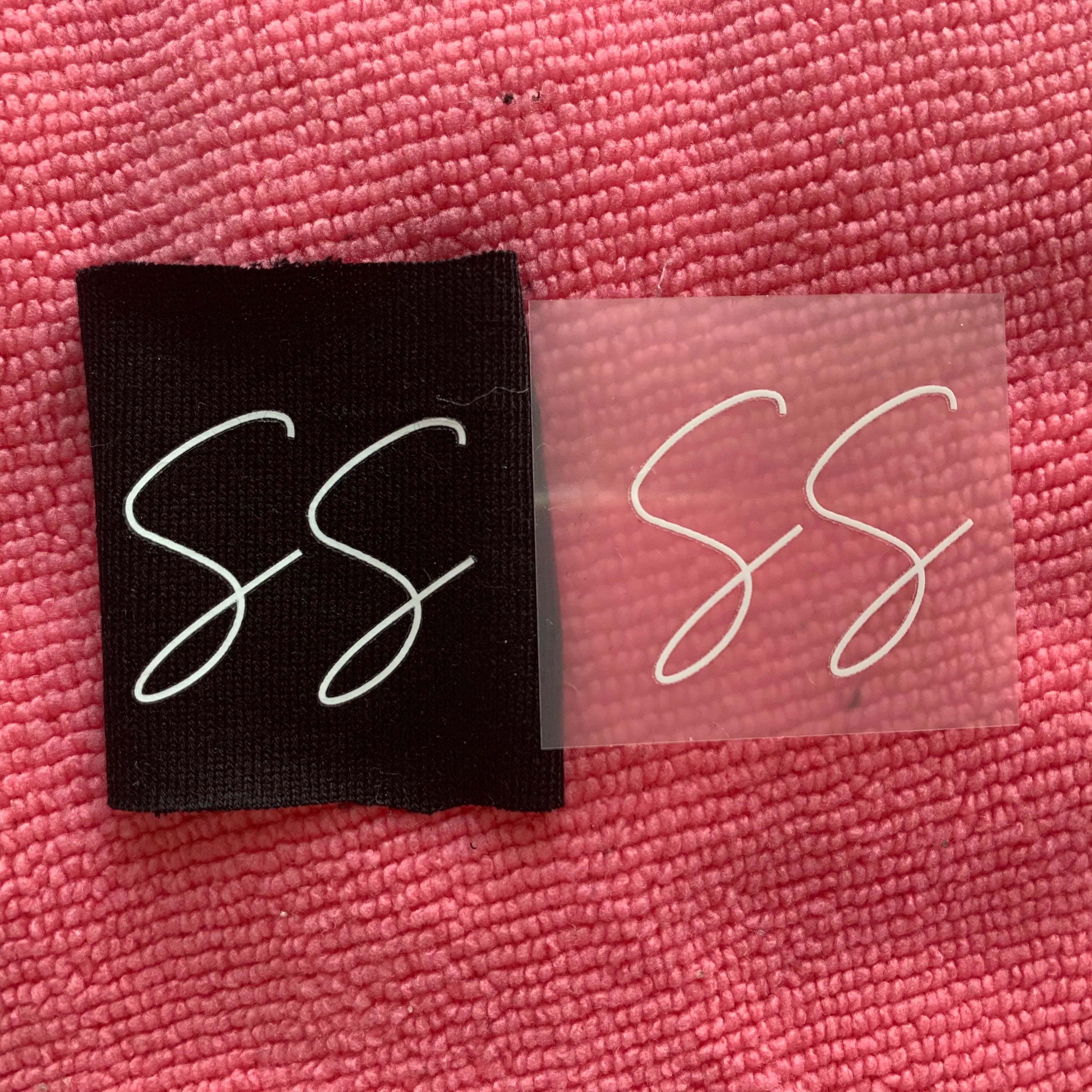 White Color Heat Press Iron on Transfer Sticker for Polo Shirtcustom Brand logo Heat Transfer Label for Textile