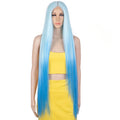 Straight Lace Front Heat Resistance Synthetic Hair 38 Inch Ombre Wig Blonde High Temperature Synthetic Fashion Spiky Hair Wigs